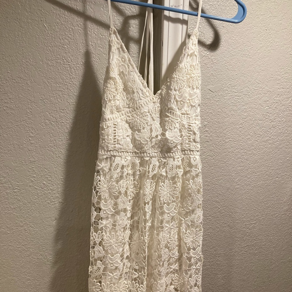 Crocheted White Dress